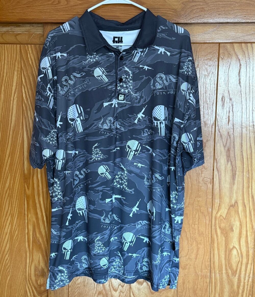 Greater Half (GH) Patriotic Camo Performance Golf Polo - XL